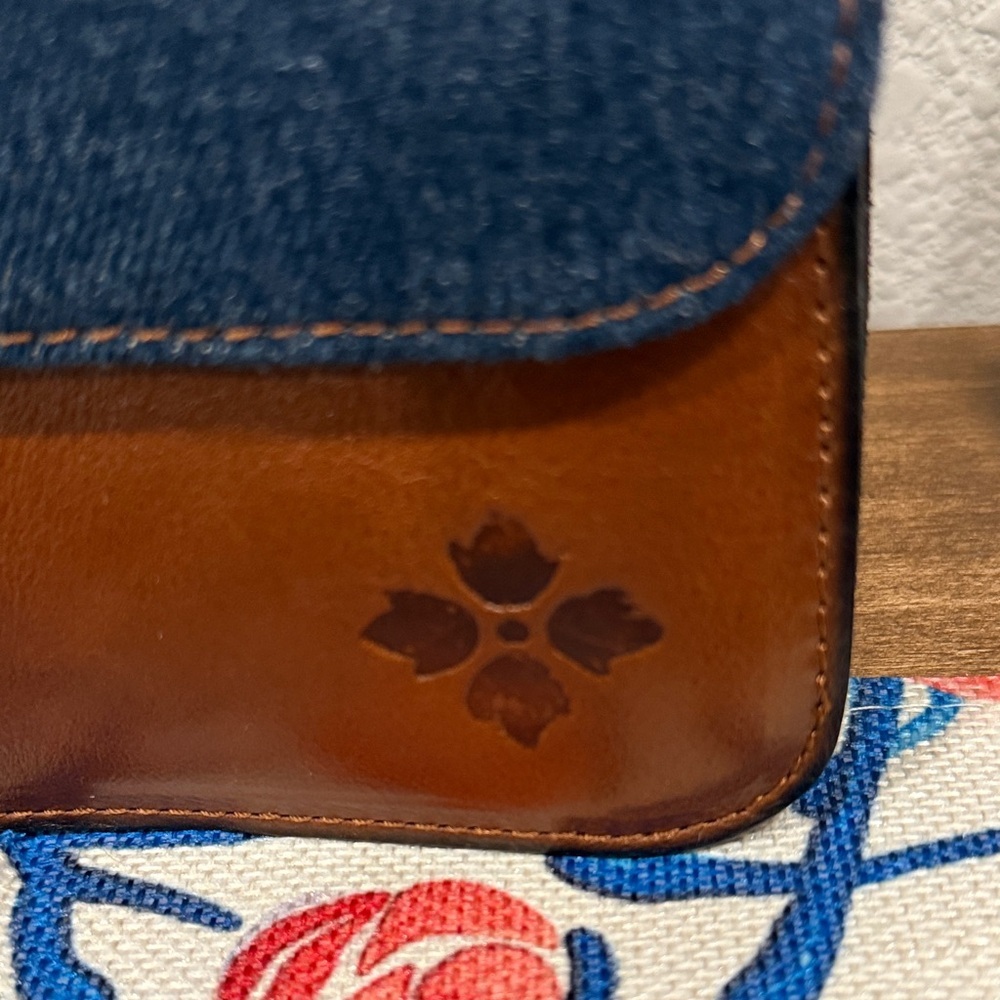 NWOT Patricia Nash Garnet Brown and Blue Patchwork bag  WITHOUT crossbody strap - Picture 2 of 6